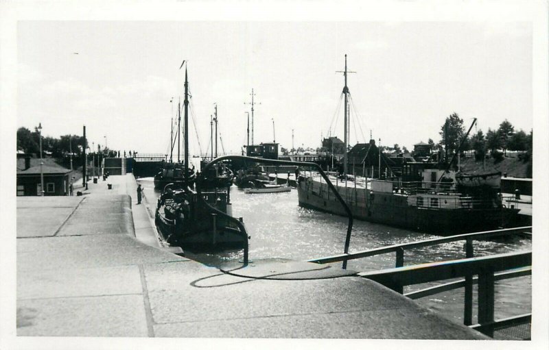 Harbour docks photo postcard to identify