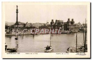 Old Postcard Barcelona Porta De Pau