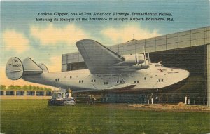 1940s Baltimore Maryland Yankee Clipper Pan American Airways Postcard 26-573