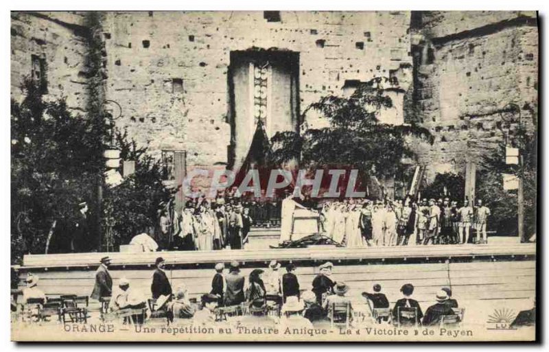 Old Postcard Theater Orange An ancient theater rehearsal at Victory Payen