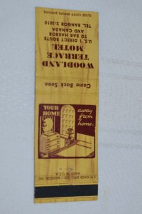 Woodland Terrace Motel Bangor 20 Strike Matchbook Cover