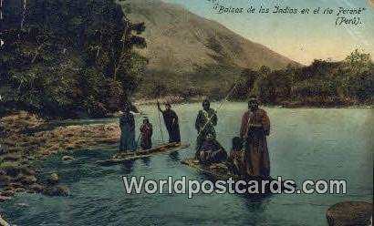 Balas de los Indios El Rio Perene, Peru Postal Used Unknown, Missing Stamp 