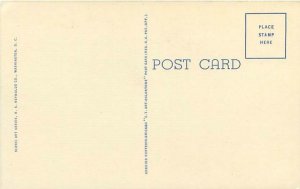 Washington, DC Busy Person's Checklist Linen Postcard Unused