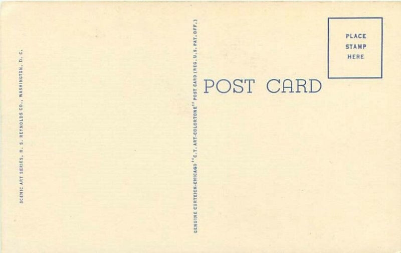 Washington, DC Busy Person's Checklist Linen Postcard Unused