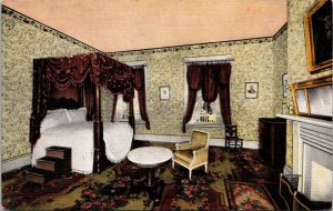 VINTAGE POSTCARD LAFAYETTE'S BEDROOM HERMITAGE HOME OF ANDREW JACKSON NASHVILLE