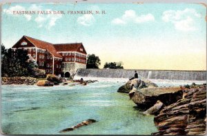 Eastman Falls Dam, Franklin NH c1911 Vintage Postcard U64