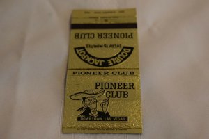 Pioneer Club Downtown Las Vegas Nevada 30 Strike Matchbook Cover