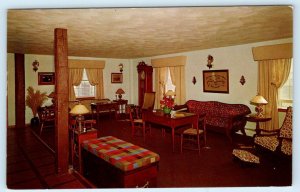 HOMESTEAD, Iowa IA ~ Roadside DIE HEIMAT MOTOR HOTEL Motel Interior  Postcard