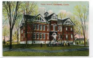 Public School Cornwall Ontario Canada 1910 postcard