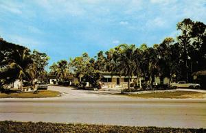Homestead Florida Souther Pines Cottages and Trailer Park vintage pc Z18558