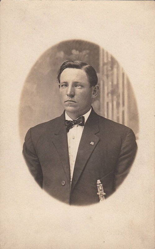 RPPC Postcard Cross Eyed Boy