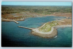 1960 Rye New Hampshire Postcard Harbor Anchorage Private Craft Lobster Boats