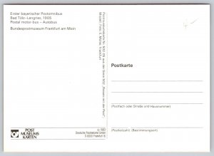 Frankfurt  Germany  1905 Post Office Postal Motor Bus  Postcard