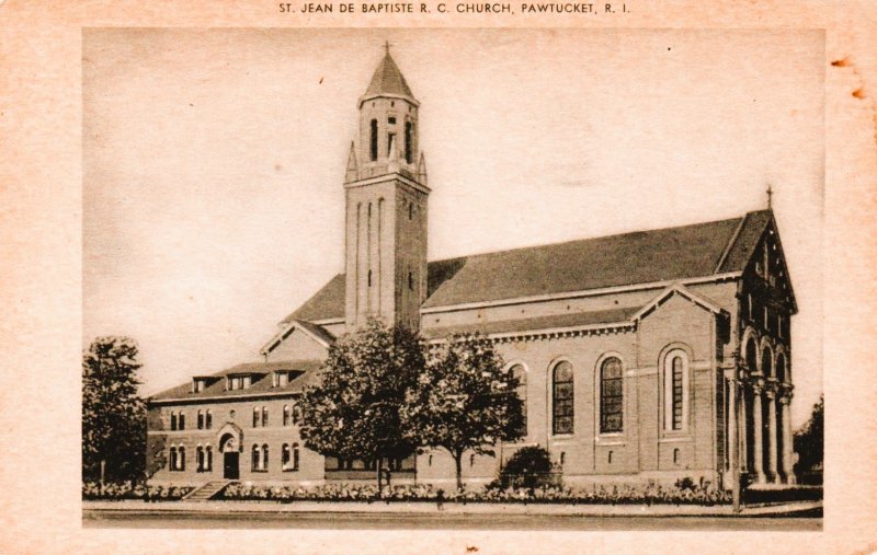 Pawtucket, Rhode Island - St. Jean de Baptiste B.C. Church - c1908