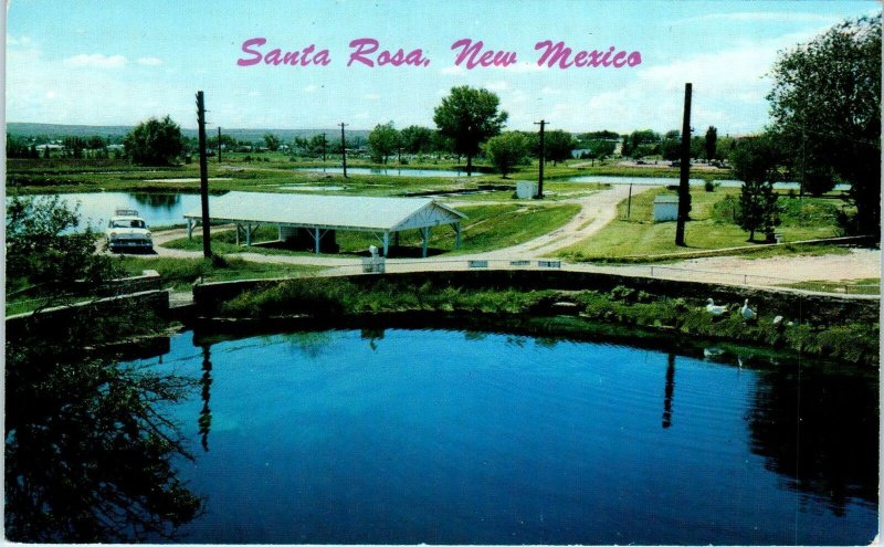 SANTA ROSA, NM New Mexico The  BLUE  HOLE  3000 gpm  c1950s Postcard