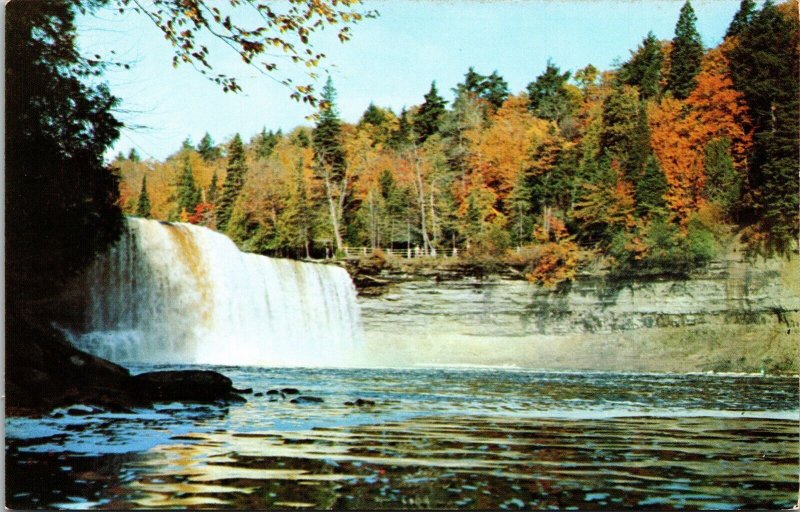 Upper Tahquamenon Falls Michigans MI Longfellow Hiawatha Postcard Hiawatha UNP 