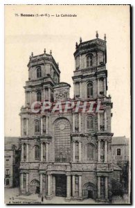 Postcard Old Rennes La Cathedrale