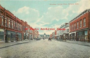 KS, Parsons, Kansas, Broadway, Looking West, Business Section, SW News No D363