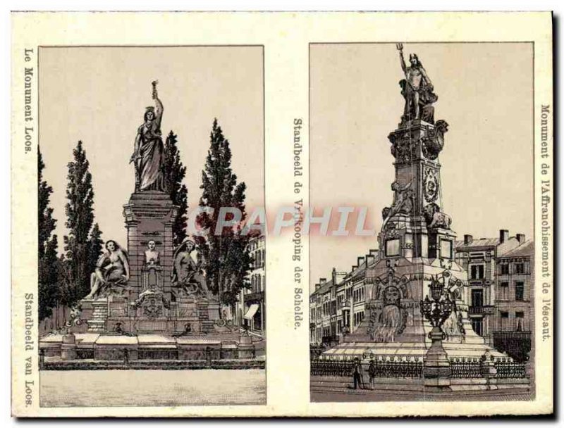 Old Postcard From Monument & # 39Affranchissement From & # 39Escaut Standbeel...