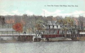 IA,  IOWA CITY COUNTRY CLUB HOUSE   River Front View    1908 Postcard