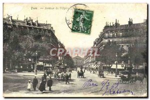 Old Postcard Paris Avenue de l & # 39Opera