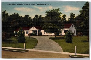 Postcard NC Morganton Mimosatel Modern Tourist Court motel