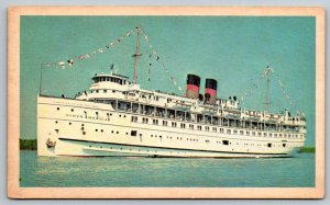 Passenger Cruise Ship North American  Great Lakes  Postcard