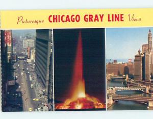 Unused Pre-1980 THREE VIEWS ON CARD Chicago Illinois IL ho7811