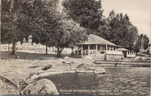 Pavilion on Georgian Bay Meaford Ontario ON c1927 Postcard D81