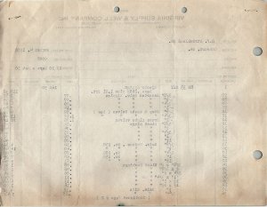 1950 Virginia Supply & Well Company Inc Atlanta Georgia 2-Page Invoice 13-100