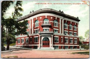 1906 Municipal Building Columbia Road Dorchester Massachusetts Posted Postcard