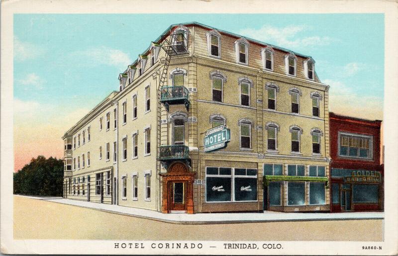 Hotel Corinado Trinidad CO Coloradov1946 RPO Postcard E40