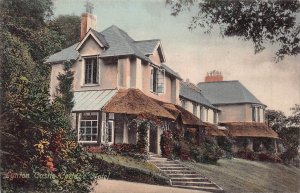 LYNTON DEVON ENGLAND~CASTLE COTTAGE~FRITH TINTED PHOTO POSTCARD