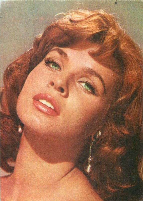 Austrian film stage and television actress Senta Berger ACIN Romania postcard