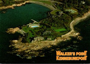 Maine Kennebunkport Aerial View Walker's Point President George Walker B...