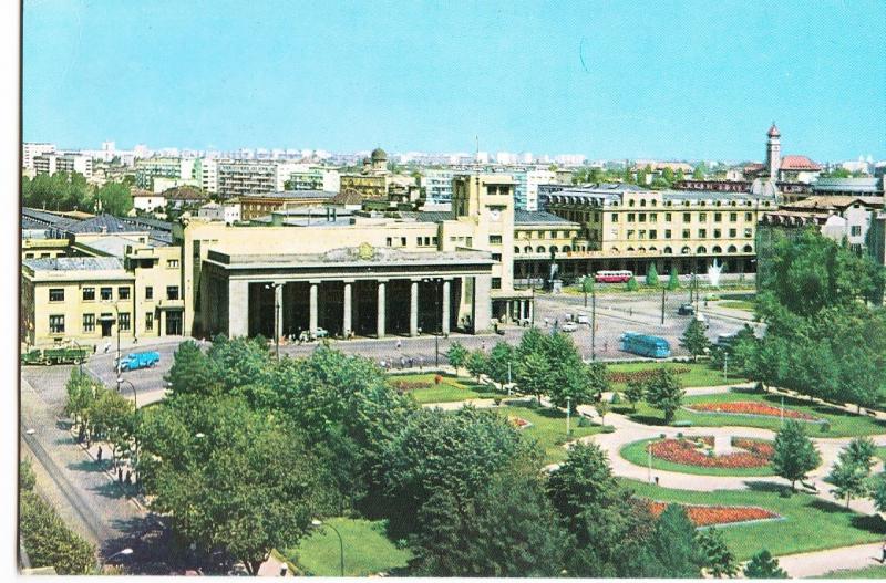 Romania, Bucharest, Bucuresti, North Railway Station, used Postcard