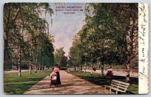 Chicago Illinois~Drexel Blvd North From 44th Street~PM 1907~Vintage Postcard