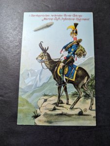 Mint Germany Postcard Upper Bavarian Riding Guard Mountain Marine Air Infantry