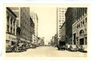 WA - Tacoma. Pacific Avenue Street Scene looking North ca 1940's  RPPC
