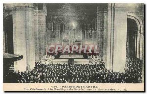 CARTE Postale Old Paris Montmartre a ceremony at the Basilica of the Sacre Co...