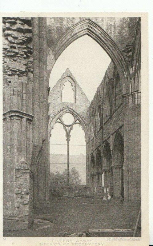 Wales Postcard - Tintern Abbey - Interior of Presbytery - Ref 11138A