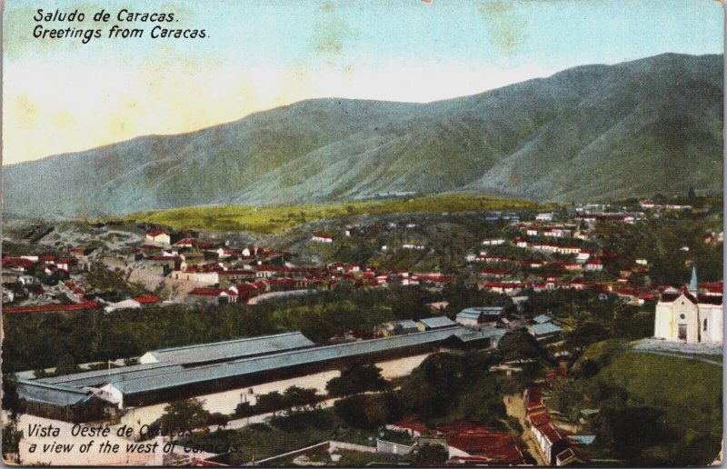 Venezuela Greetings From Caracas Vintage Postcard C135