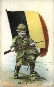 Charles Twelvetrees WWI Allied Kid Series Military Uniform Children BELGIUM PC