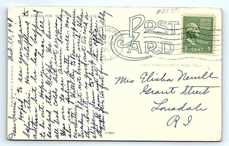 PAWTUCKET, RI Rhode Island ~ HARBOR & RIVER VIEWS Cotton Mill c1910s Postcard