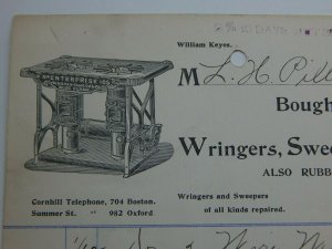 1900 Prescott Bros Wringers Washers Sweepers Oil Stoves Boston MA Letterhead