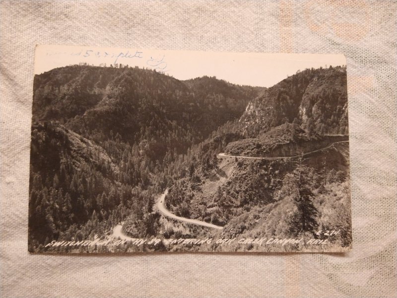 1950's Highway 89, Oak Creek Canyon, Arizona RPPC Real Photo Postcard