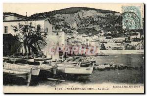 Villefranche Old Postcard The wharf