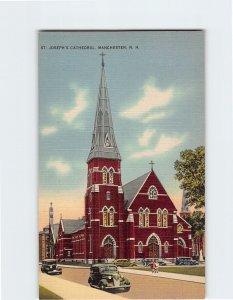 Postcard St. Joseph's Cathedral, Manchester, New Hampshire