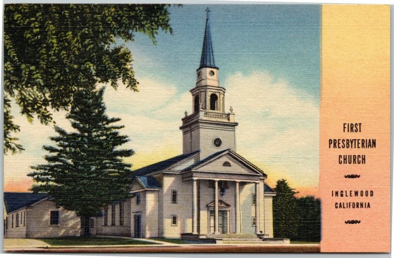 First Presbyterian Church - Inglewood California postcard