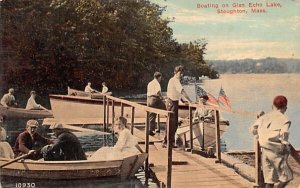 Boating on Glen Echo Lake in Stoughton, Massachusetts